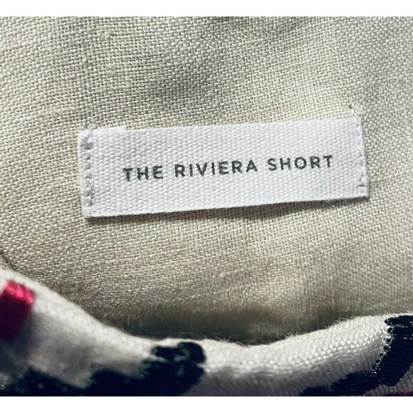 LOFT Womens Size 4 The Riviera Short Ikat Embroidered Linen Shorts Boho Festival - Picture 8 of 10